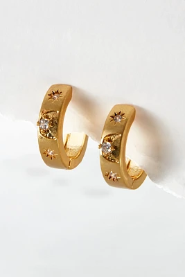 Stargazing Gold Plated Hoops