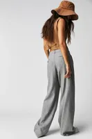 Denimist Double Pleat Wide-Leg Pants