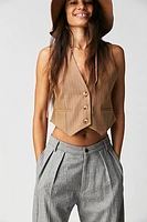 Denimist Double Pleat Wide-Leg Pants