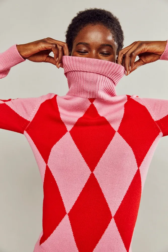 Brandy Melville Ribbed Sweater Long Sleeve Mock Neck Size XS/S