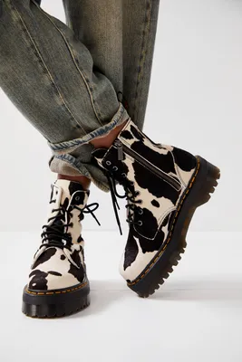 Dr. Martens Jadon Cow Print Hair On Boots