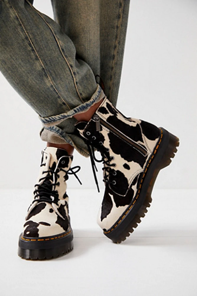 Dr. Martens Jadon Cow Print Hair On Boots