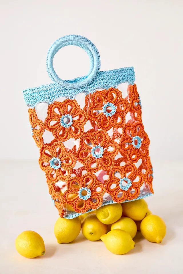 PASTEL RAINBOW CROCHET TOTE - Lele Sadoughi