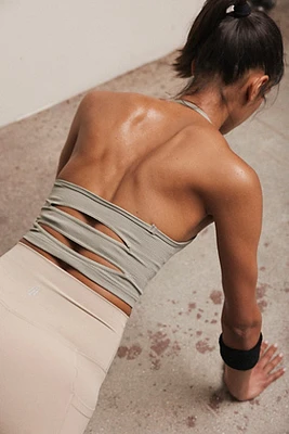 Happiness Runs Strappy Back Halter Crop