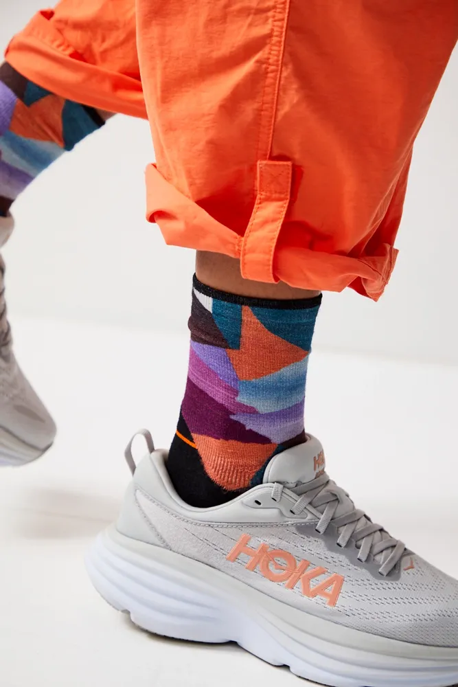 Smartwool Run Mosaic Pieces Printed Crew Socks