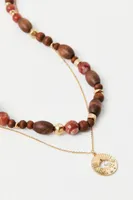 Love Full Bloom Layered Gold Plated Necklace