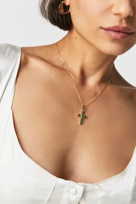 Eternity Cross Necklace