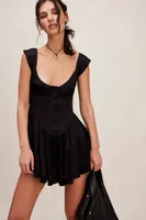 Free People Vanessa Mooney Elisabeth Romper Dress in Purple