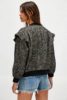 Driftwood Houndstooth Bomber Jacket