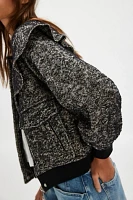 Driftwood Houndstooth Bomber Jacket