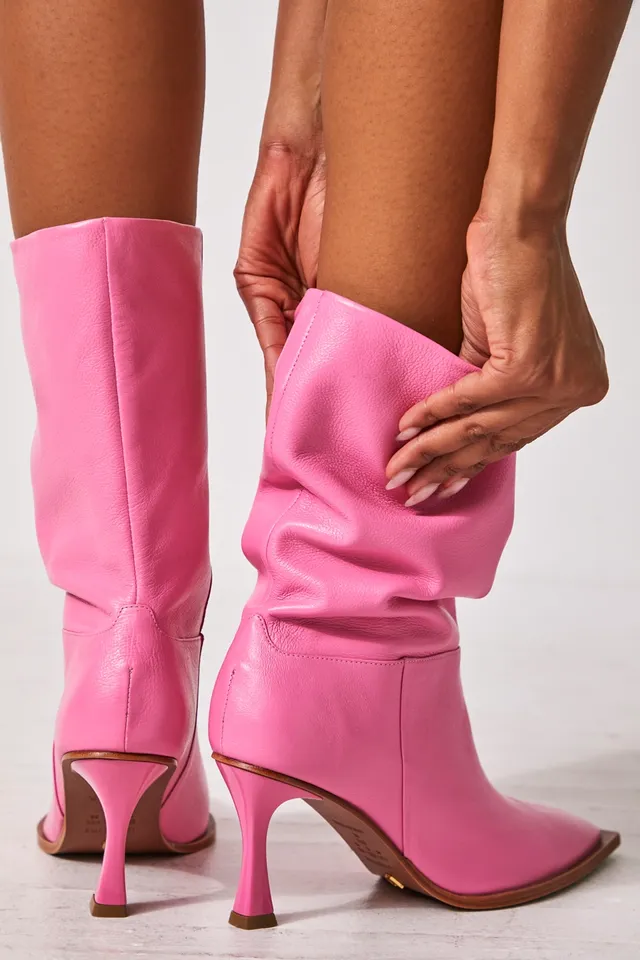 Free People Felicity Foldover Boots in Pink