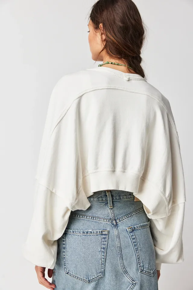 Free People Shrug It Off Sweatshirt in Green