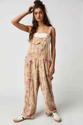 Magnolia Pearl Floral Print Love Overalls