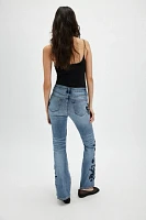 Driftwood Wyatt Embroidered Flare Jeans