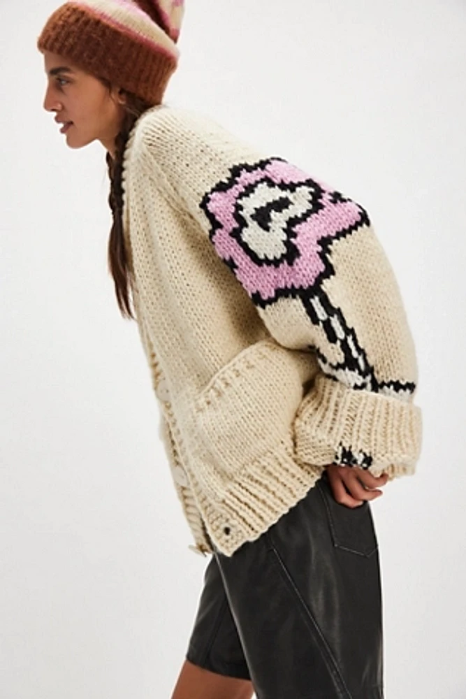 GOGO Flower Sweater Jacket