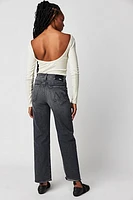 MOTHER The Rambler Zip Flood Jeans