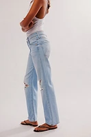 MOTHER The Rambler Zip Flood Jeans