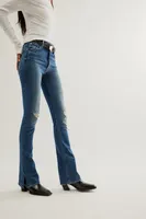 MOTHER High-Waisted Runaway Slice Heel Jeans