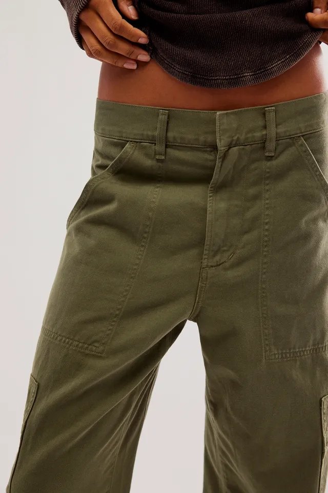 Roadster Olive Green Cargo Jogger Fit Trousers