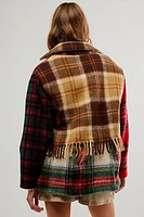 Carleen Fringe Plaid Ardmore Jacket