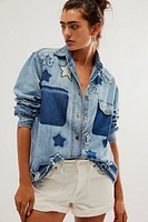 OneTeaspoon Everyday Blue Classic Star Shirt