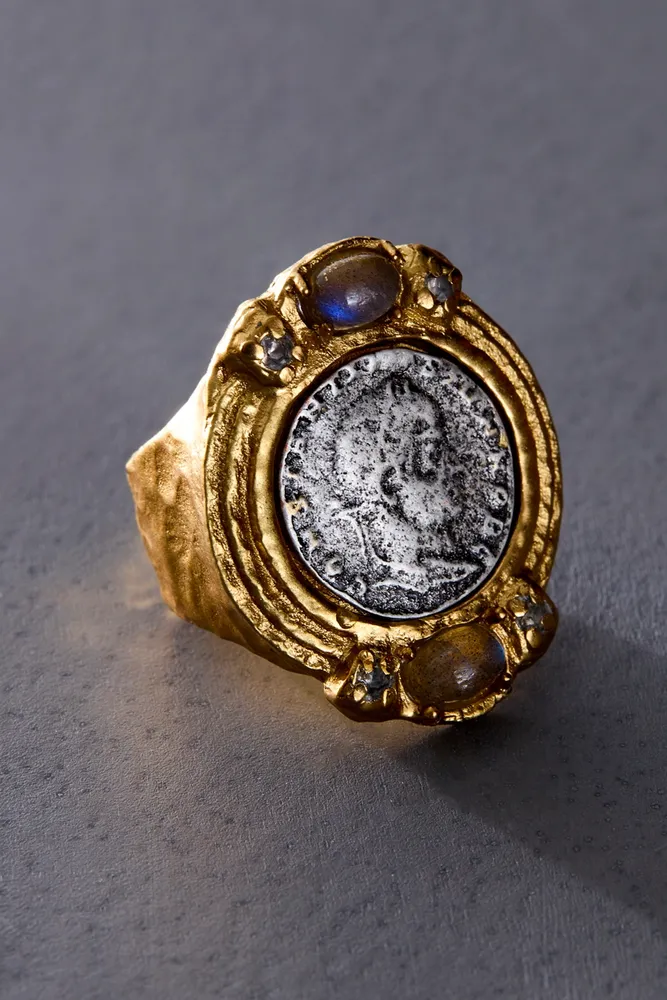 Women's Ancient, Authentic Apollo Coin and Diamond Ring – Jorge Adeler