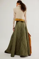 Norma Kamali Quilted Long Grace Skirt