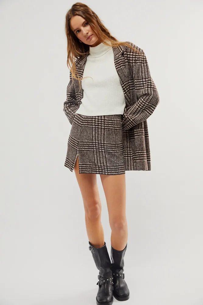 FULL TILT Spliced Plaid Skirt