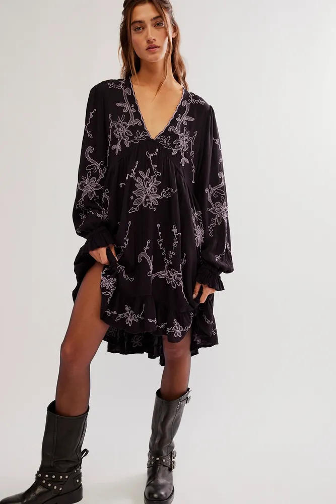 Estella Embroidered Mini Dress