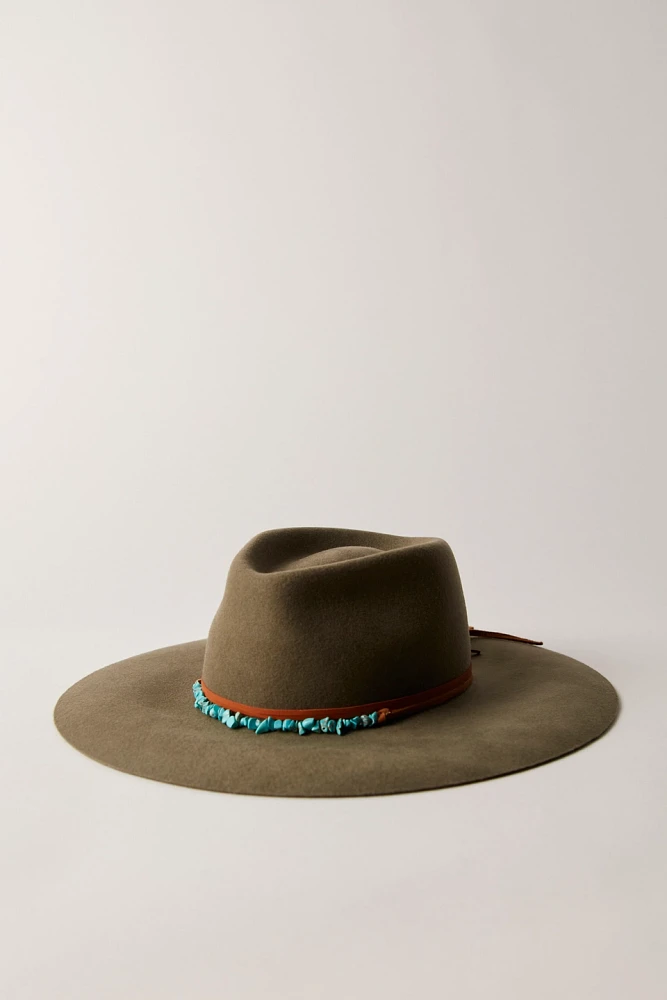 Montana Turquoise Wrap Felt Hat