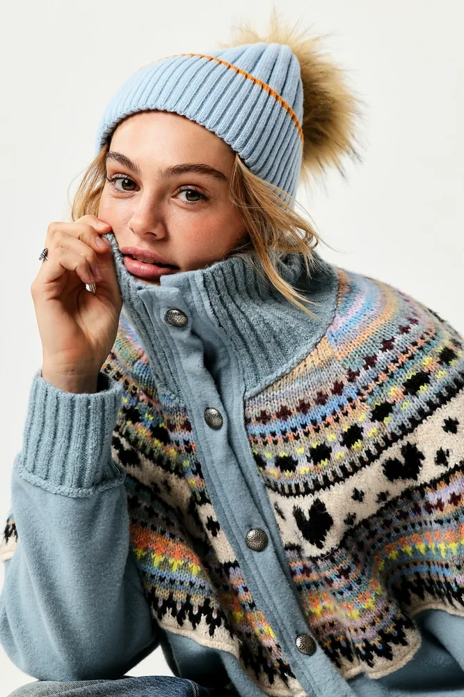 Chalet Fairisle Pom Beanie