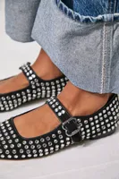 Gem Buckle Ballet Flats