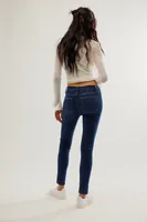 FRAME Le High Skinny Side Slit Jeans