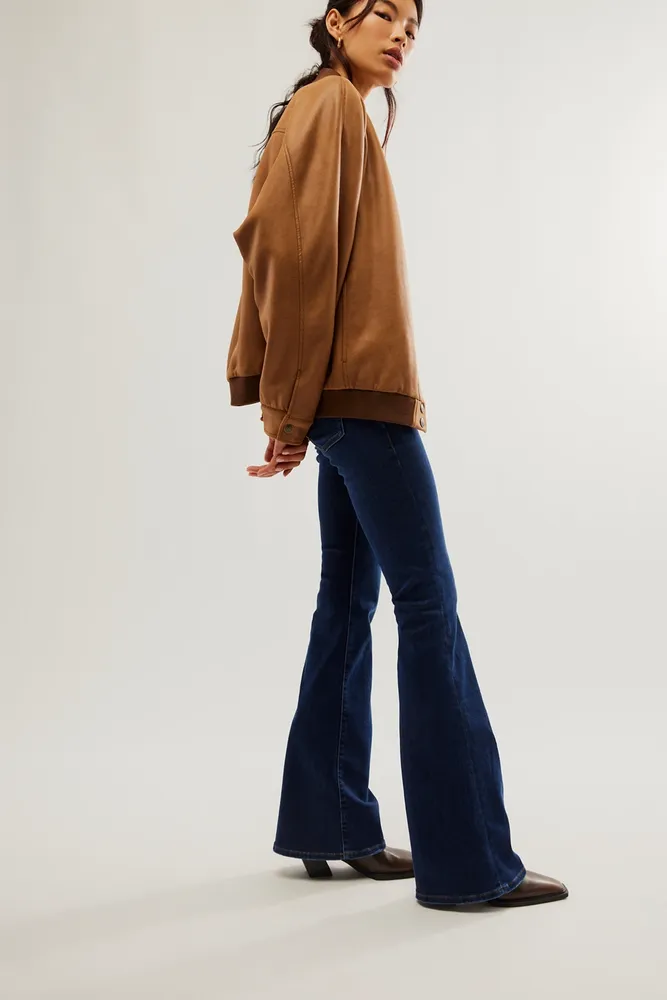 Double Waistband Detail Straight Leg Jeans