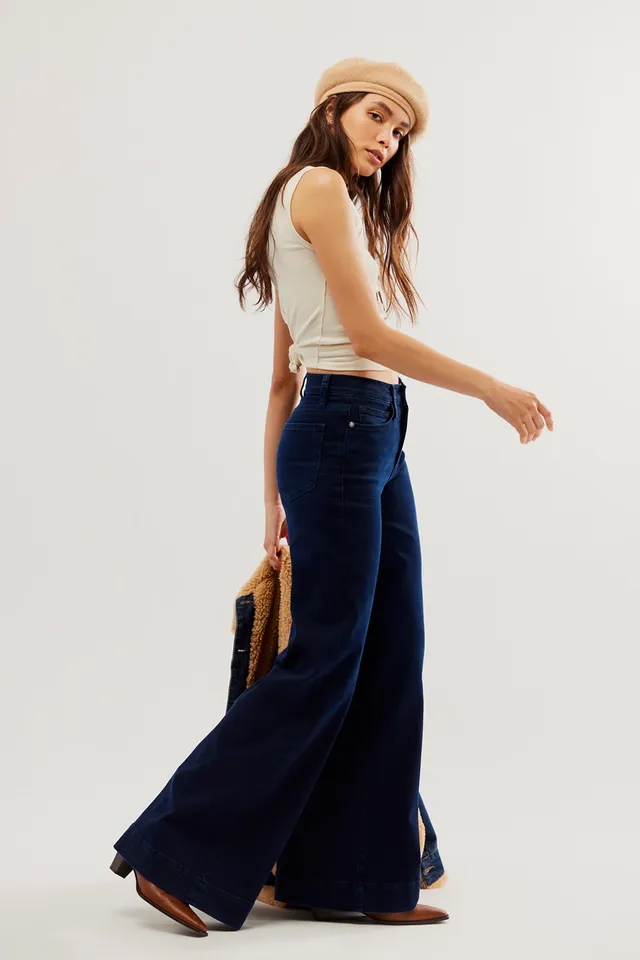 FRAME Double Waist Long Barrel Jeans