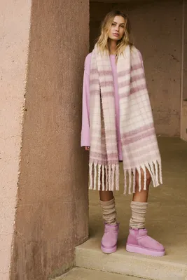 Falling For You Brushed Plaid Scarf