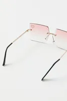 Lizzie Rimless Embellished Sunglasses