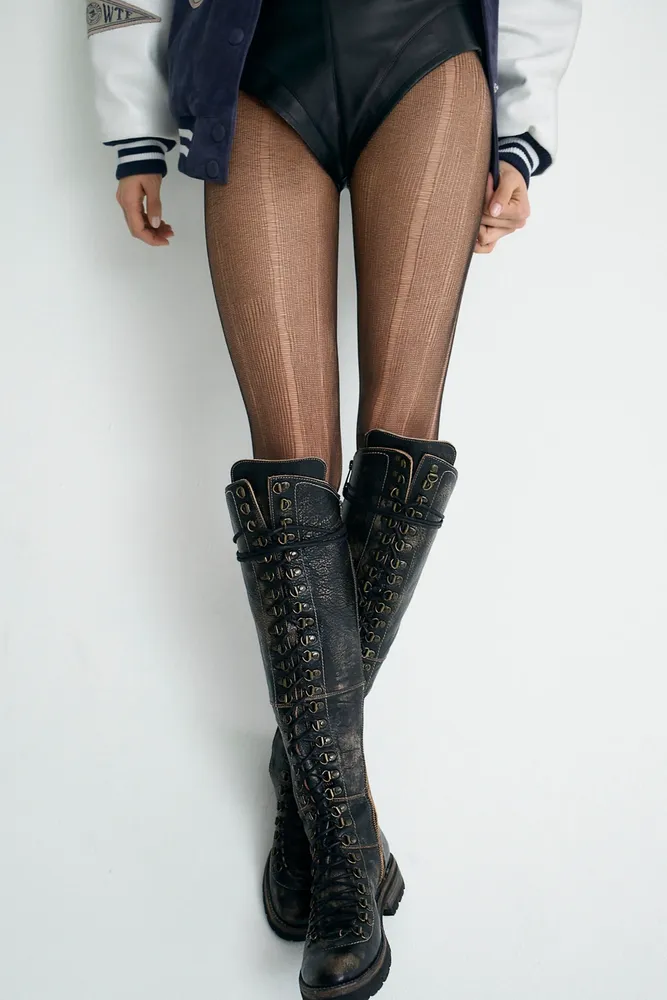 PATCHWORK LACE TIGHTS