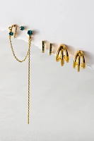 14k Gold Plated Dripping Earring Set