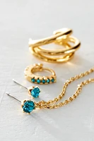 14k Gold Plated Dripping Earring Set