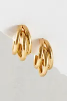 14k Gold Plated Chelsea Hoops