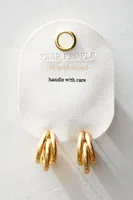 14k Gold Plated Chelsea Hoops