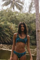 free-est Farrah Printed Crop Bikini Top