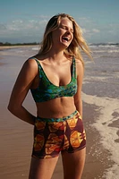 free-est Farrah Printed Crop Bikini Top