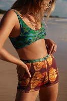 free-est Farrah Printed Crop Bikini Top