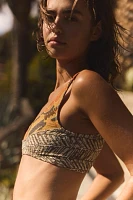 free-est Farrah Printed Crop Bikini Top