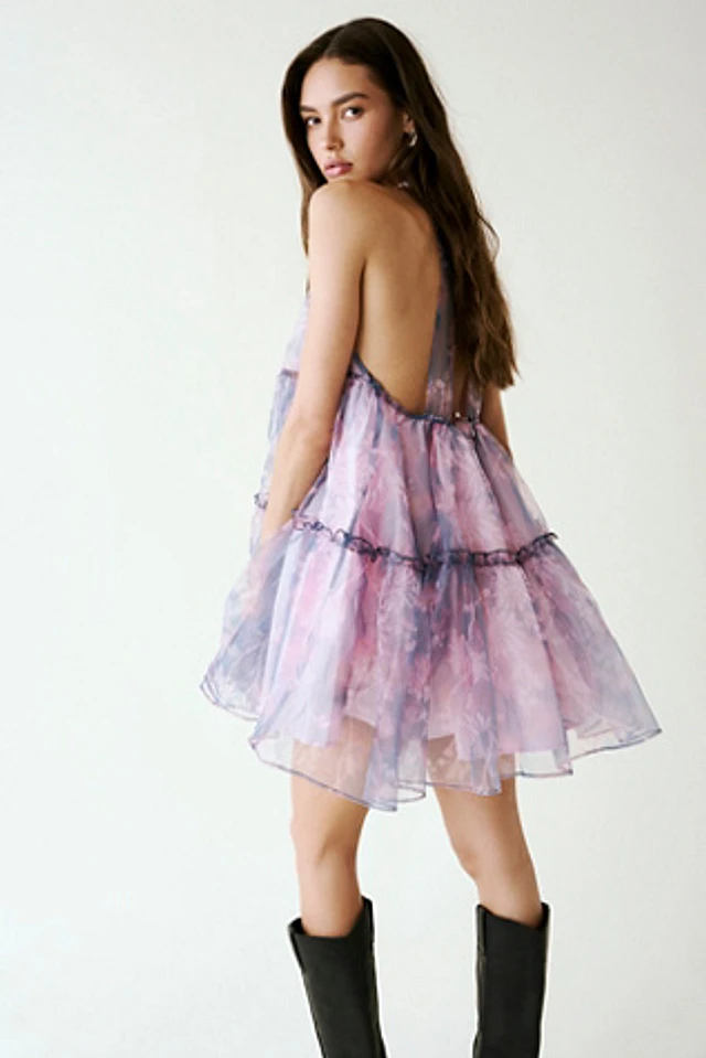 cairo mini dress Cairo Crystal Embellished Mini Dress In Light Nude & Blue – Mew Mews