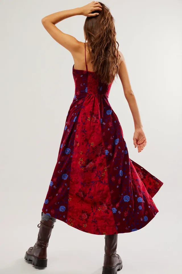 Free People Embroidered Fable Midi Dress