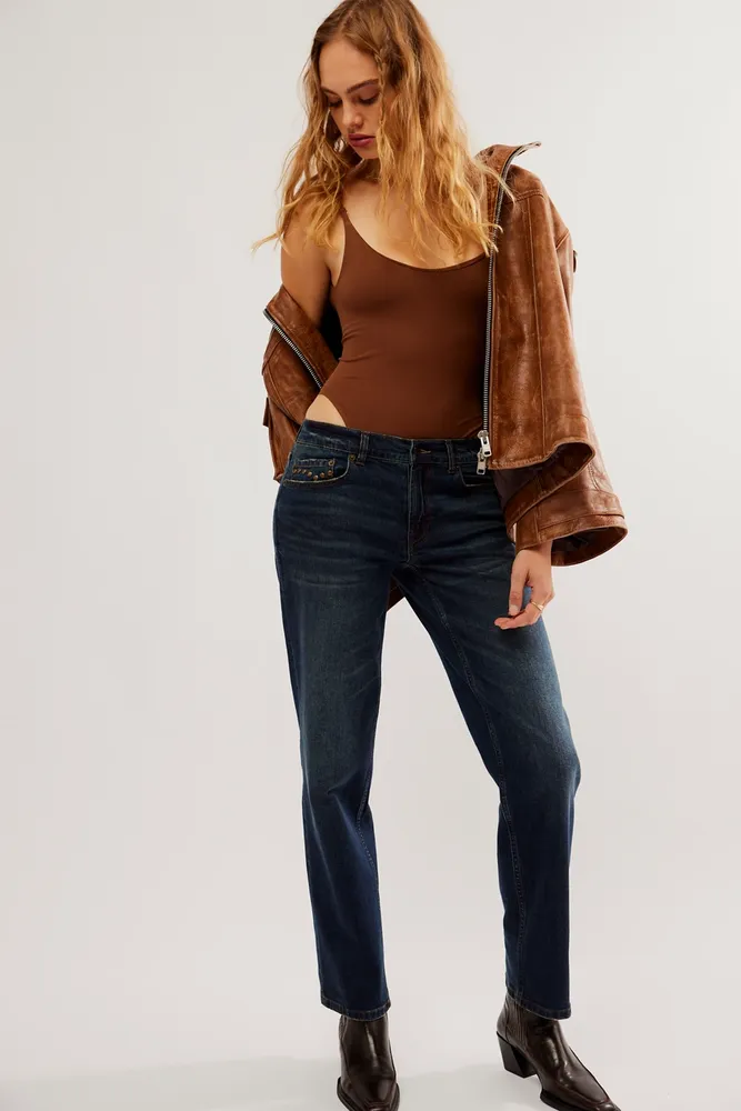 FRYE Low-Rise Straight Jeans