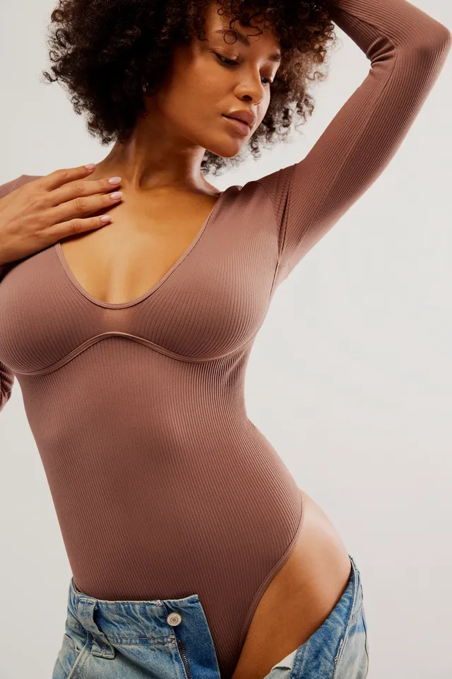 Intimately Meg Seamless V-Neck Long-Sleeve Bodysuit